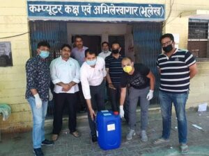 Sanitiser distribution